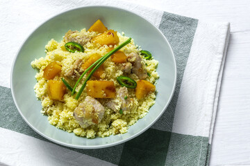 Healthy Homemade Couscous Salad with Chicken, Mango and Chilli