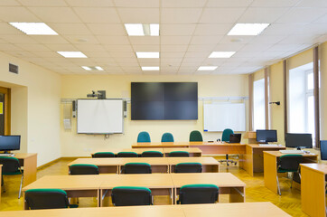 Fototapeta na wymiar Modern classroom for student learning