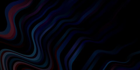 Dark Blue, Red vector pattern with wry lines. Gradient illustration in simple style with bows. Template for cellphones.