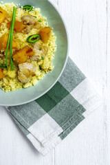 Healthy Homemade Couscous Salad with Chicken, Mango and Chilli