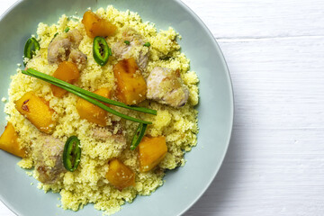 Healthy Homemade Couscous Salad with Chicken, Mango and Chilli