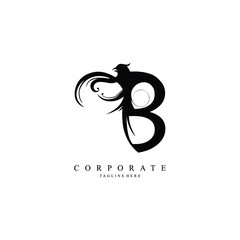 B Initial Logo Corporate. B Letter Logo