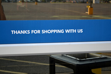 Thank You For Shopping With Us Signage
