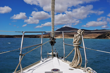 Fototapeta na wymiar Sailing trip. Lanzarote, Spain