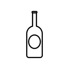 wine bottle icon, line style