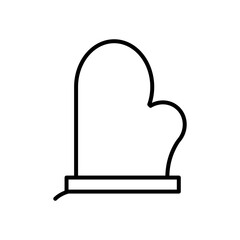 cooking glove icon, line style
