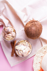 delicious vanilla and chocolate sweet natural milky ice cream