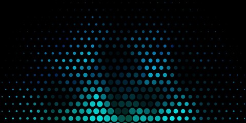 Dark BLUE vector background with spots. Abstract decorative design in gradient style with bubbles. Pattern for booklets, leaflets.