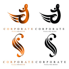 Set Initial Logo Corporate. Set Letter Logo