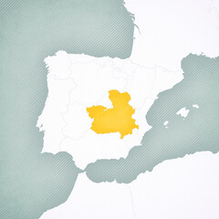 Map of Iberian Peninsula - Castilla–La Mancha