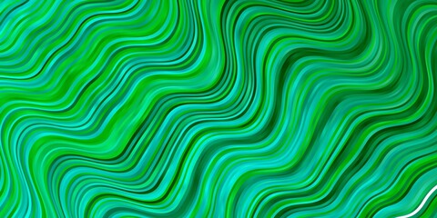 Fototapeta na wymiar Light Green vector background with curves. Abstract gradient illustration with wry lines. Pattern for websites, landing pages.