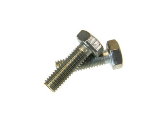 steel bolt isolated on white background