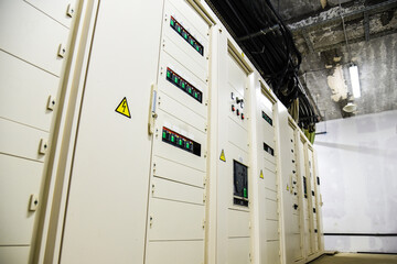 the power switchboard provides a large building