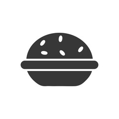 hamburger icon image, silhouette style