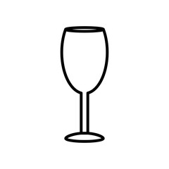 champagne glass icon, line style