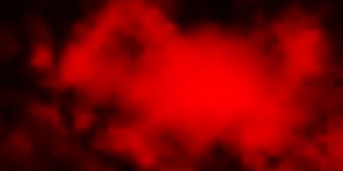 Dark Red vector background with clouds. Shining illustration with abstract gradient clouds. Template for landing pages.