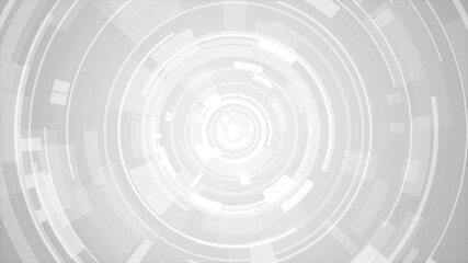 Obraz premium Circle white gray bright technology Hi-tech background. Abstract graphic digital future concept design.