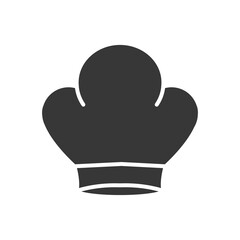 chef hat icon, silhouette style