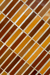 Retro mosaic pattern in brown and orange