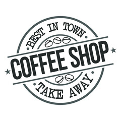 Premium Coffee Quality Original Stamp Design Vector Art Round Seal.