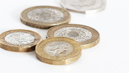 English Pounds coins