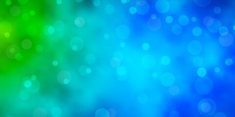 Light Blue, Red vector backdrop with circles. Abstract colorful disks on simple gradient background. Pattern for wallpapers, curtains.