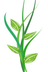 Eco nature concept with green leaves. Ecological background with green lines. Growth concept.