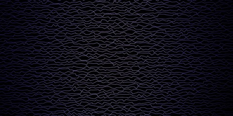 Dark Purple vector template with lines. Abstract gradient illustration with wry lines. Pattern for commercials, ads.