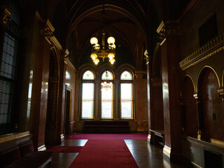Fototapeta na wymiar interno del parlamento di Budapest