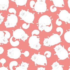 Seamless pattern with cute cats, vector illustration.Cute children's print on clothes.