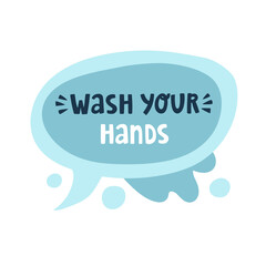 Cute vector illustration with speech bubbles isolated on white background and lettering text 