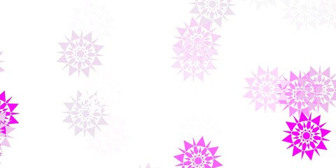 Light purple vector layout with beautiful snowflakes.