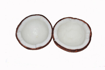 Coconut isolated in white background