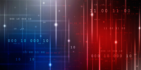 2d illustration Abstract futuristic electronic circuit technology background