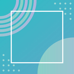 Gradient, Abstract Geometric Border Frame Wallpaper Vector Illustration Background