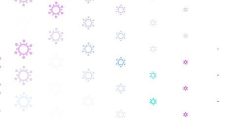 Light Pink, Blue vector texture with disease symbols.