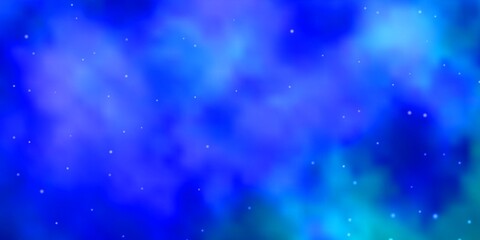 Obraz premium Light BLUE vector pattern with abstract stars. Blur decorative design in simple style with stars. Design for your business promotion.