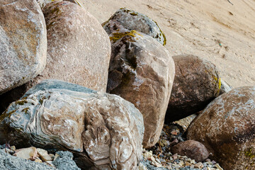 stones on the beach,stones, granite, huge boulders, natural resources