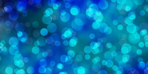 Light BLUE vector backdrop with dots. Glitter abstract illustration with colorful drops. Design for posters, banners.