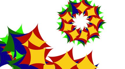 Abstract geometric floral  shapes vector background