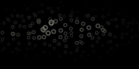 Dark gray vector pattern with spheres.