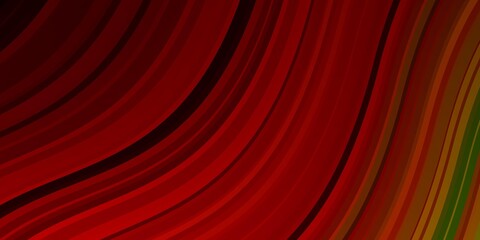 Fototapeta premium Dark Multicolor vector backdrop with bent lines. Abstract gradient illustration with wry lines. Template for your UI design.