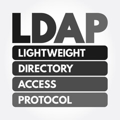 LDAP - Lightweight Directory Access Protocol acronym, technology concept background