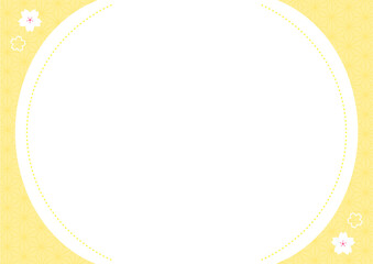 桜　背景　黄色