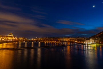 night view of the river