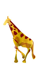 Mixed media giraffe illustration