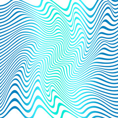 ABSTRACT COLORFUL WAVY LINE. OPTICAL ILLUSION PATTERN BACKGROUND. COVER DESIGN 