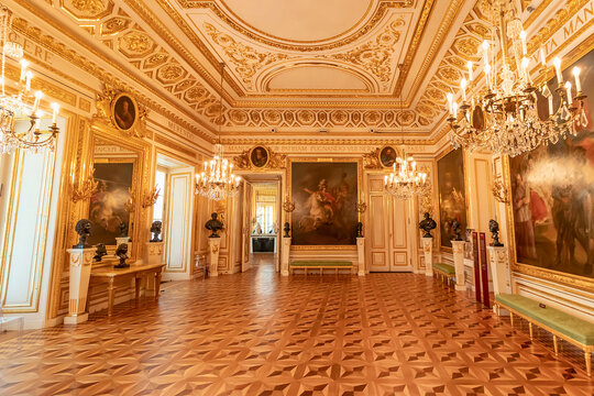 Warsaw, Poland May 31, 2018: The Ballroom inside the Royal Warsaw Castle