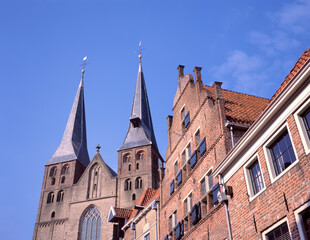 Fototapeta na wymiar Sint-Nicolaas kerk or Bergkerk (Mountain Church) in Bergkwartier, Deventer