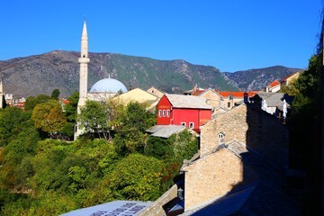 view of the old town of Mostar